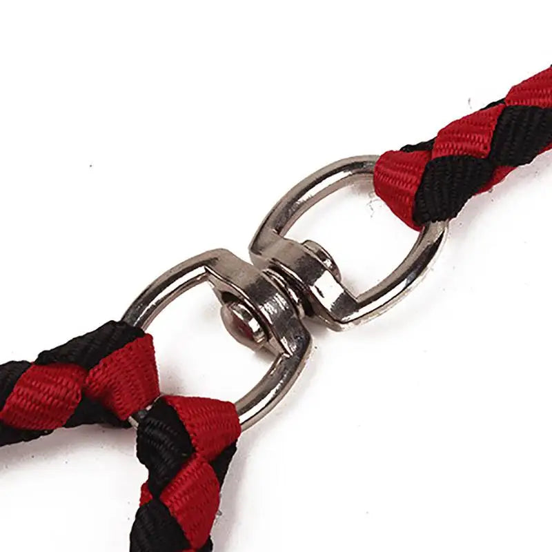 1.4m Pet Double Leash 2 Way Couplers Dog Leash Rope Elastic Extended Pet Leash Belts