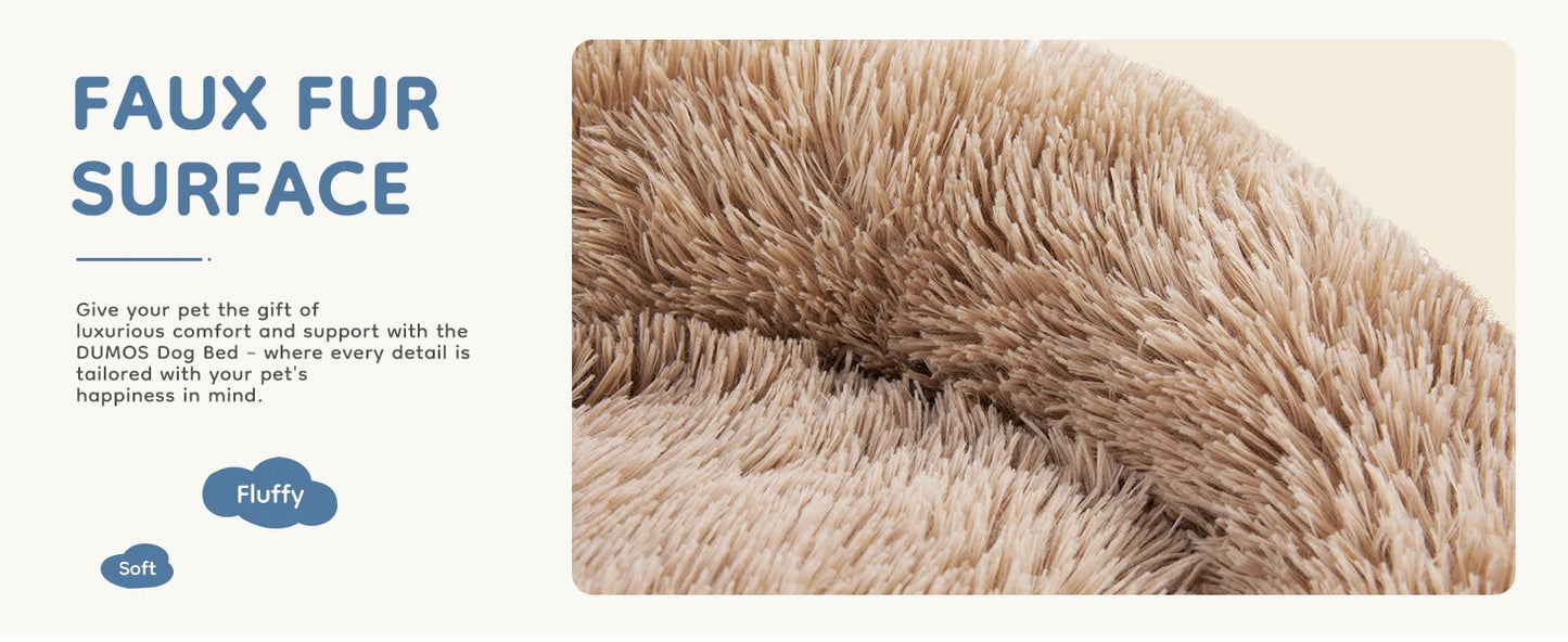 Calming Dog Bed for Medium to Large Dogs Washable Large Pet Bed Anti-Slip