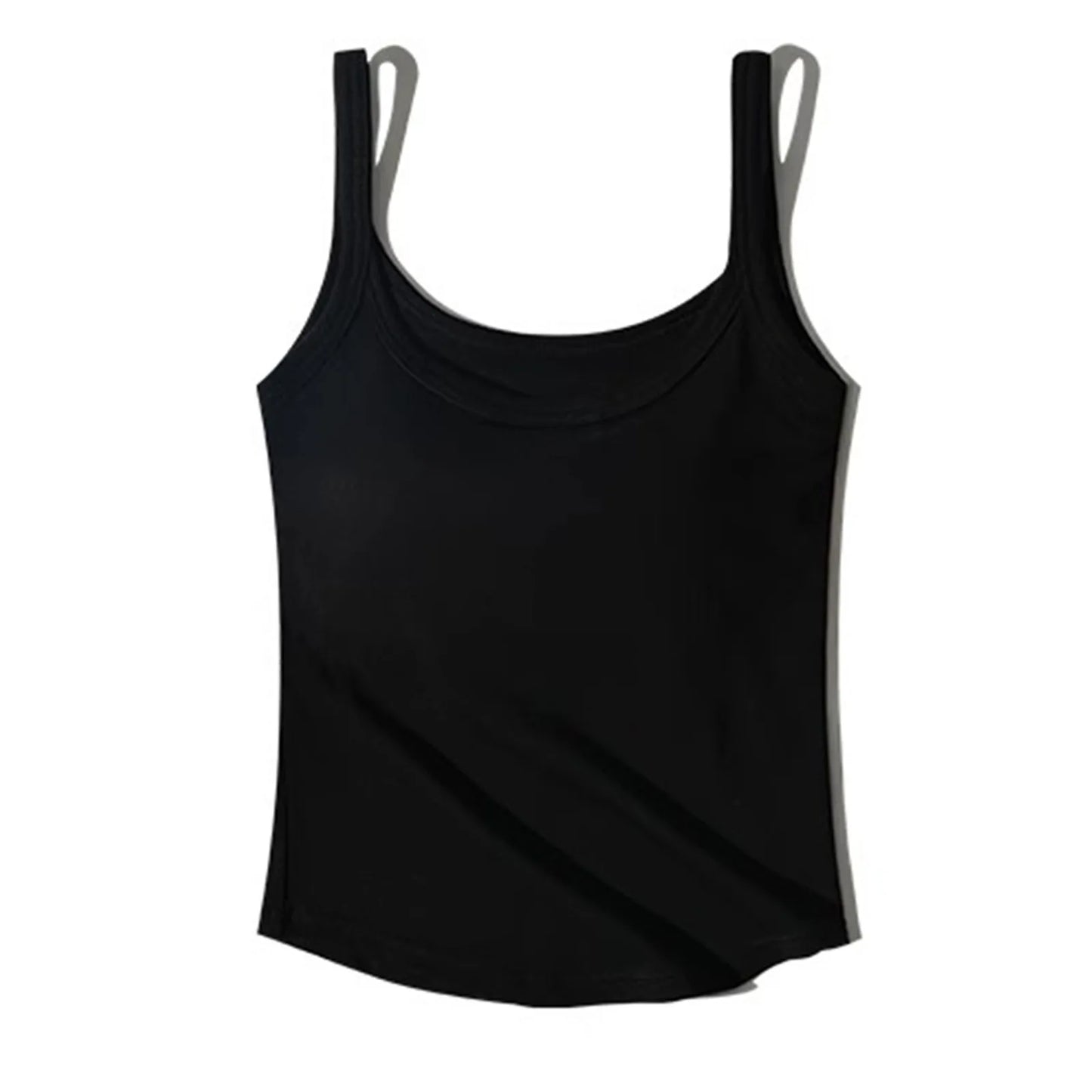 DéBardeur Femme Traf Women'S Solid Color Vest Without Wires Padded Round Neck Bottoming Tops For Woman Top Mujer Elegante