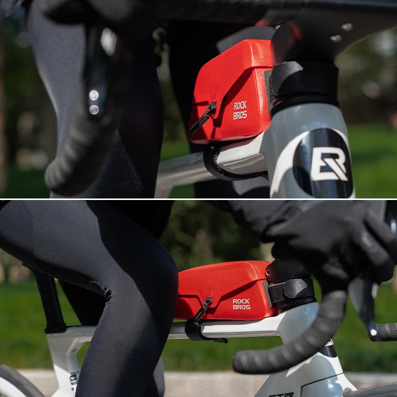 ROCKBROS Magnetic Bicycle Top Tube Bag Suction Cycling Bag Waterproof Portable Front Frame Pack Large Capacity For MTB Road Bike