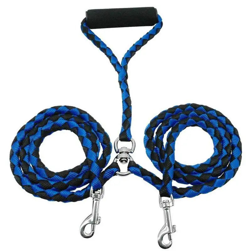 1.4m Pet Double Leash 2 Way Couplers Dog Leash Rope Elastic Extended Pet Leash Belts