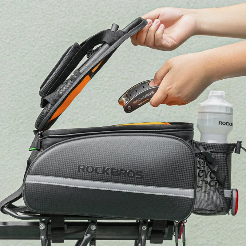 ROCKBROS Bicycle Seat Bags Cycling Rear Backpack Trunk MTB Cycle Travel Bag Large Capacity Outdoors Sport Bike Pannier