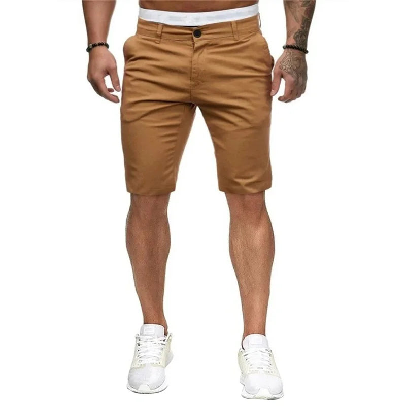 Men s  Fit Cargo Shorts with Pockets Knee Length Casual Solid Color Joggers for Summer Beach Streetwear Fashion