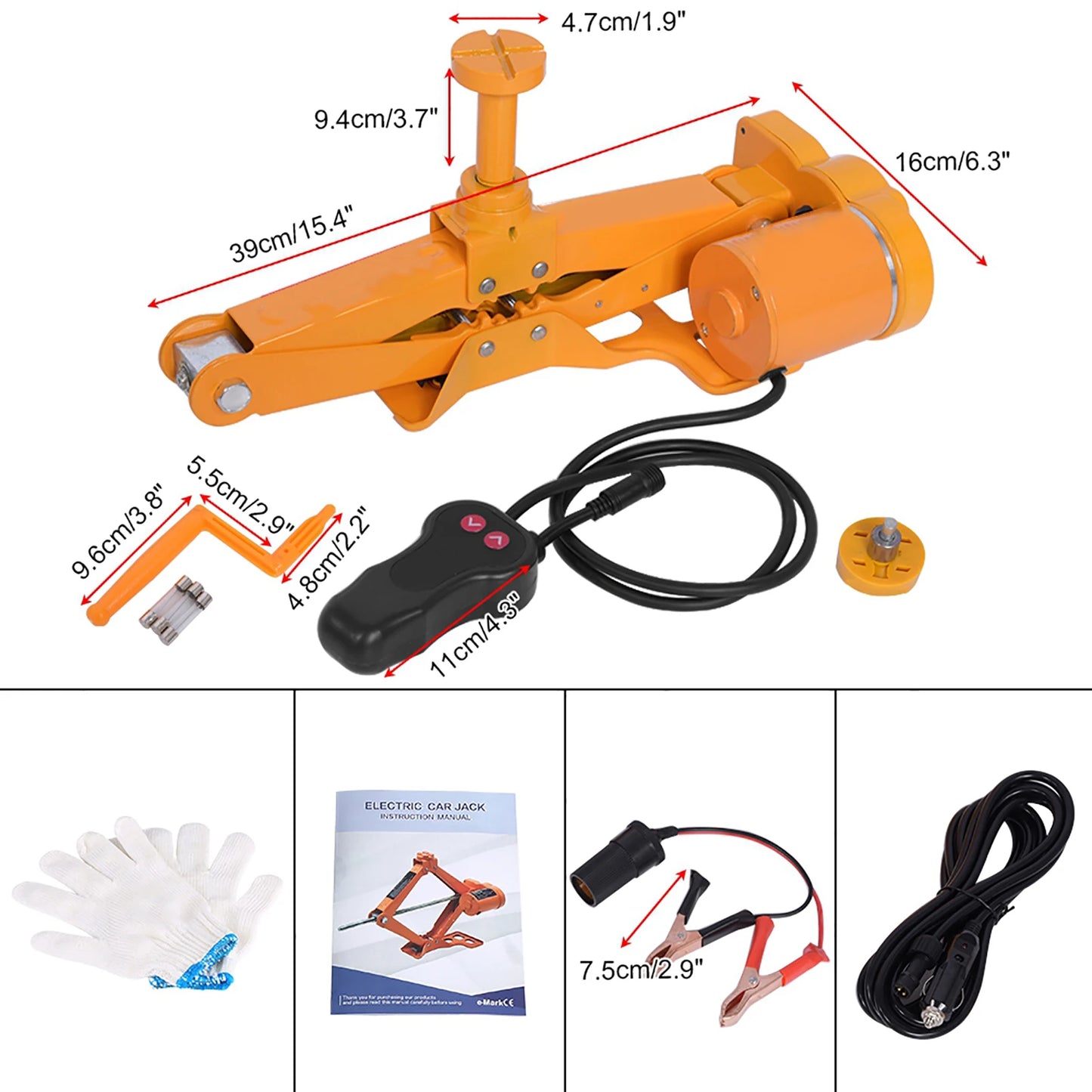 12V Automotive Car 2 Ton Automatic Electric Lifting Jack Garage and Emergency Equipment Auto Electric Jack Car Electric Jack