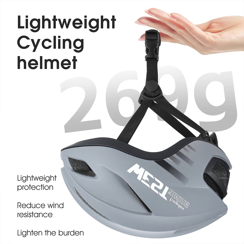 Bike Helmet Aerodynamic Safety Helmets Adjustable Integrally-Molded Bicycle Helmet Breathable 14 Vents for Cycling Accessories