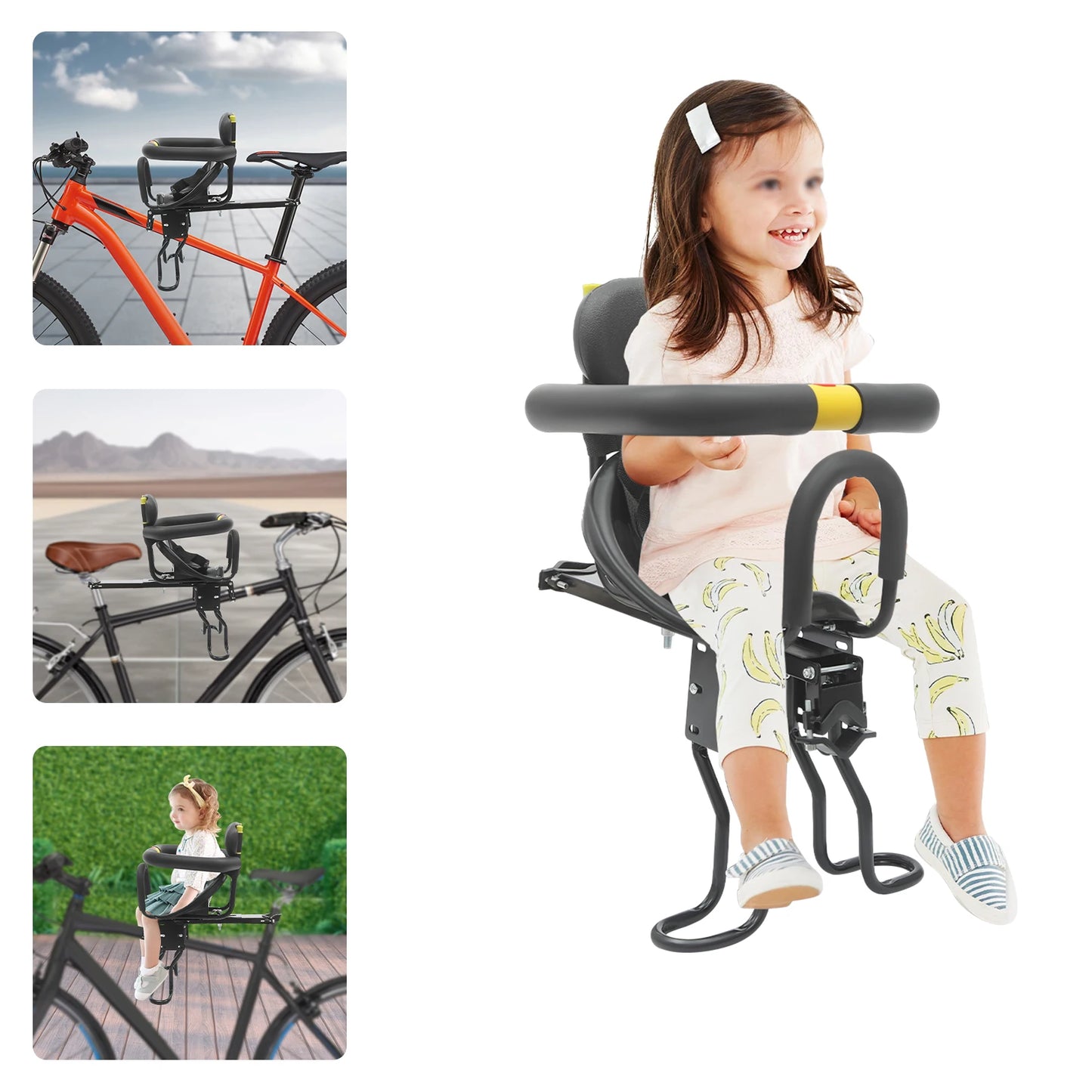 Portable Front Mountain Bike Seats Bicycle Child Seat Baby Bike Seat Applicable 8 Months-6 Years Old