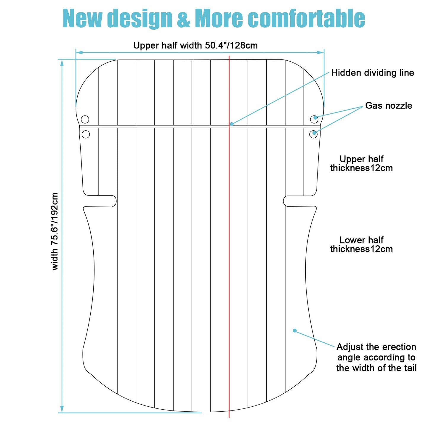 QDH SUV Air Mattress Double Sided Inflatable Camping Bed with Electric Pump for Trunk and Rear Seat Gray and Blue No Pillows