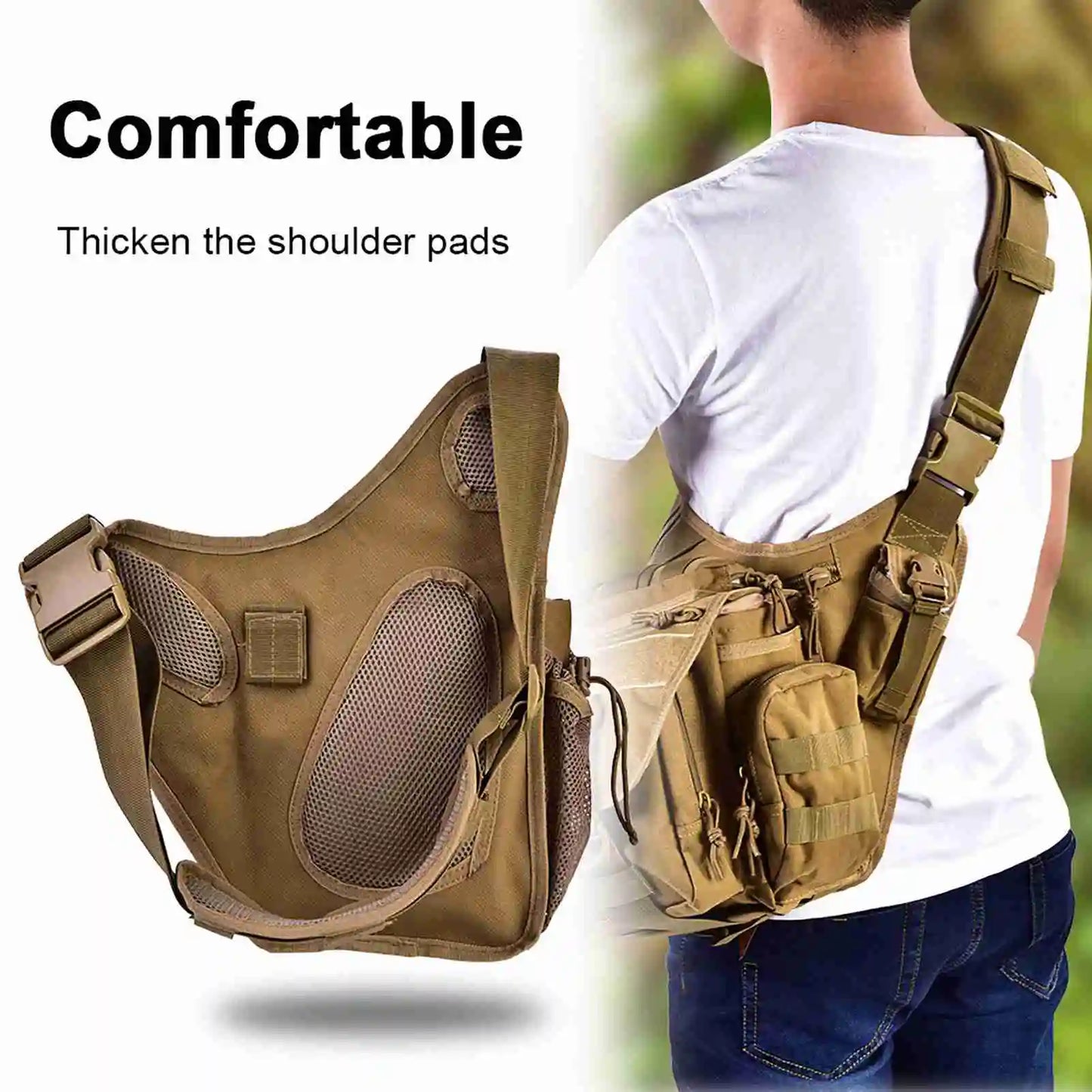2025 New Men Military Chest Shoulder Bag Pack for Travel Hiking Outdoor Equipment Chest Bag Chest Pack Military Chest Bag