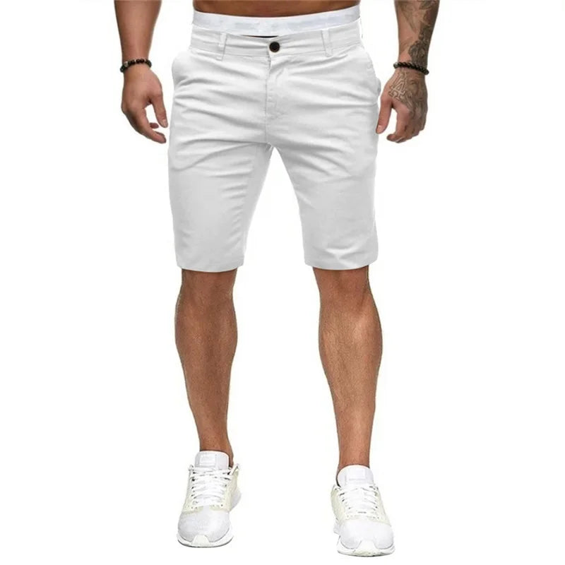Men s  Fit Cargo Shorts with Pockets Knee Length Casual Solid Color Joggers for Summer Beach Streetwear Fashion