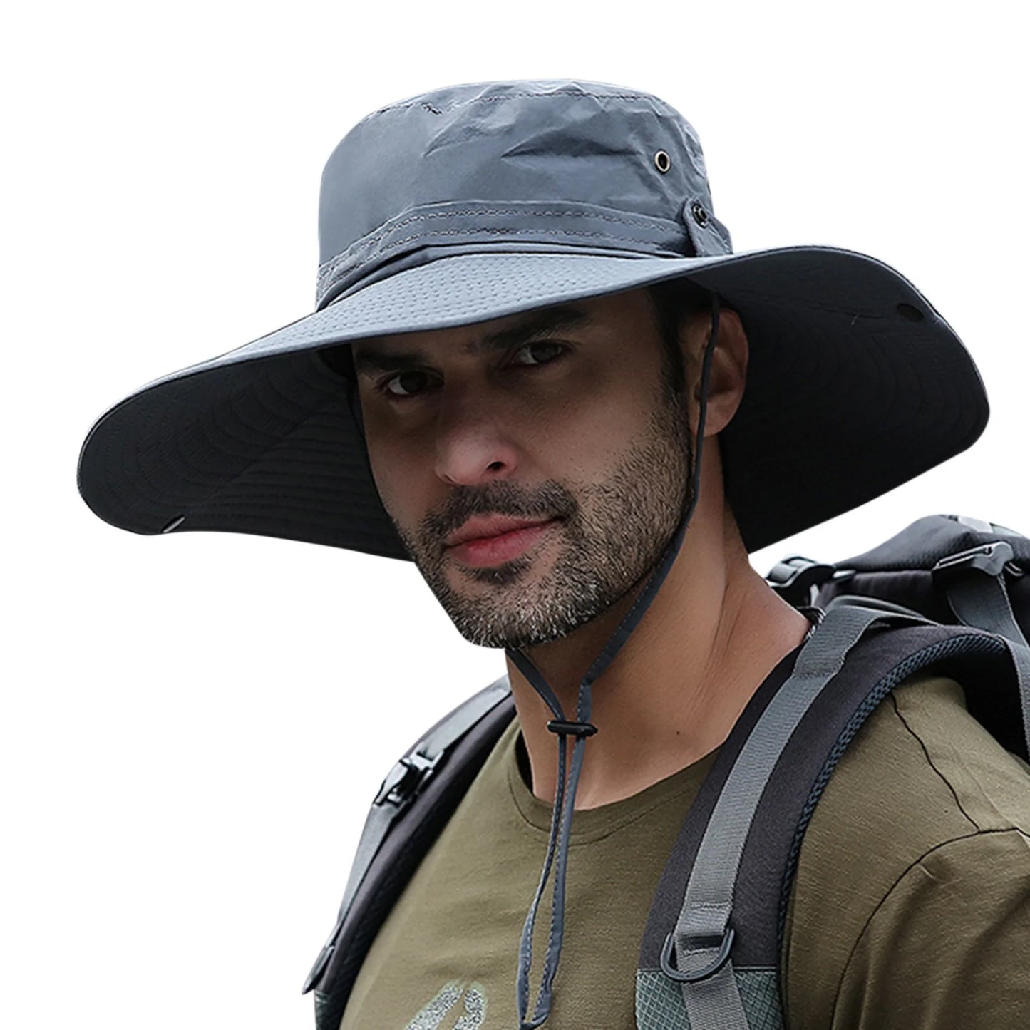 Outdoor Sun Hat Wide Brim UV Protection Foldable Bucket Hat for Fishing Hiking Camping Lightweight Travel Beach Hat