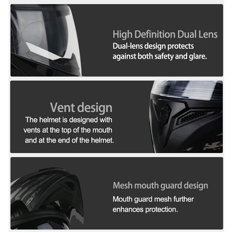 High Quality DOT Motorcycle Helmet Four Seasons Motocross Racing Modular Flip Up Casco Moto Unisex Off Road Helmet
