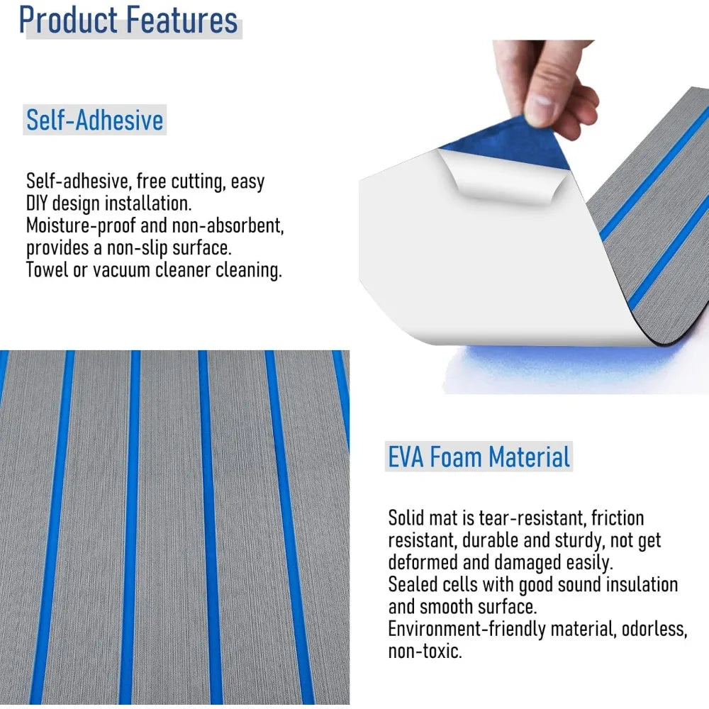 Boat Decking EVA Foam Flooring Sheet Faux Teak Marine Mat