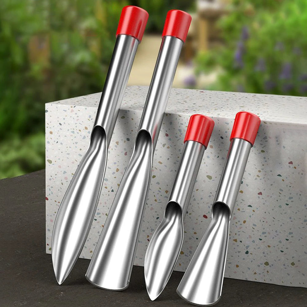 2 Pcs Gardening Tool Set Transplanting Small Shovel Stainless Steel Spade Shovel Rake