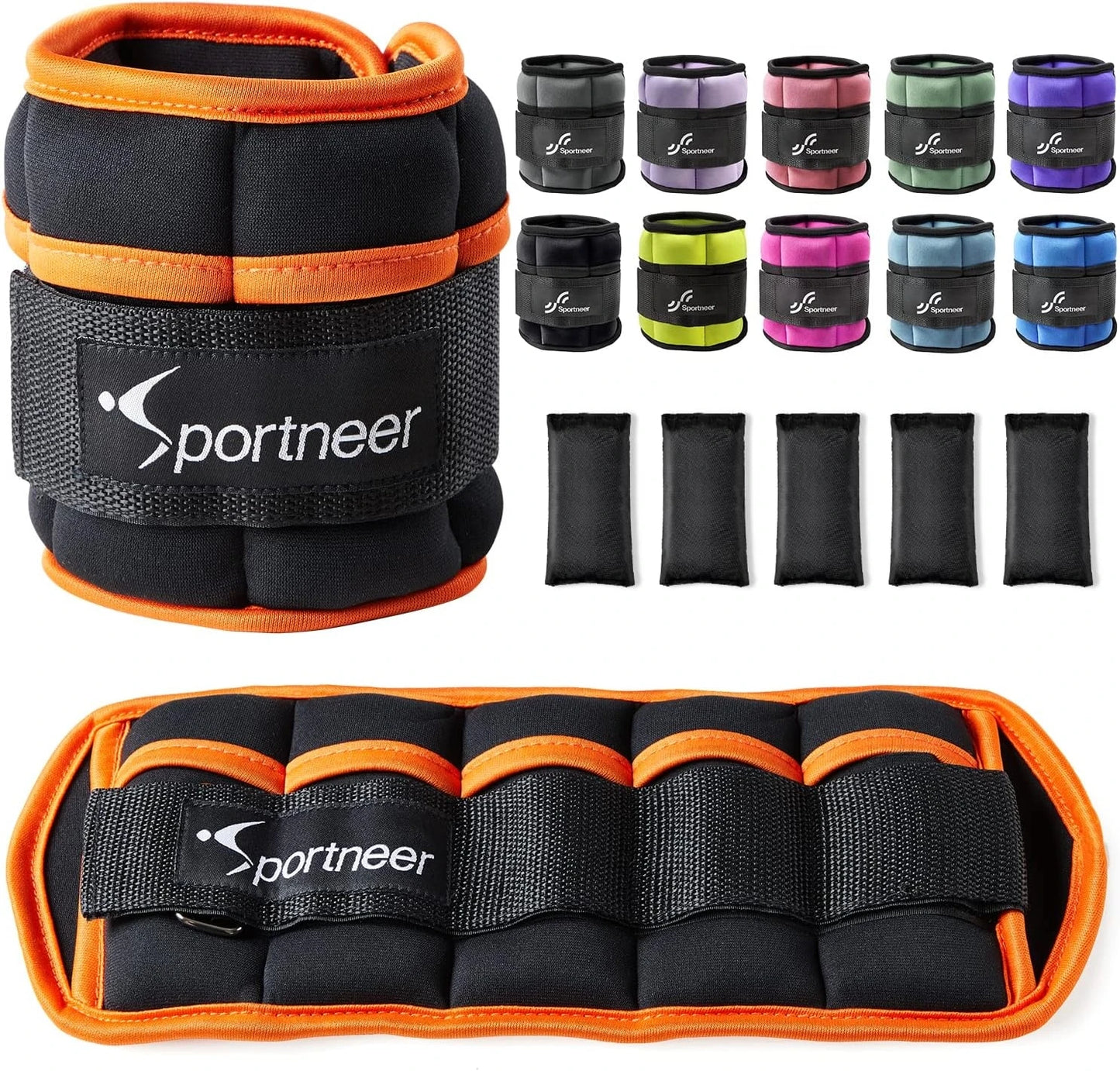 Adjustable Ankle Weights 1Pair 10lb Leg Weight Straps for Women Men