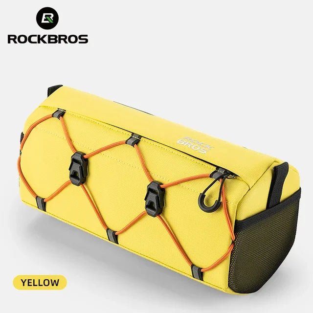 ROCKBROS Bike Bag Bicycle Front Tube Bag 2.2L Capacity Handlebar Bag Waterproof Multifunction Portable Shoulder Bag Tube Bag
