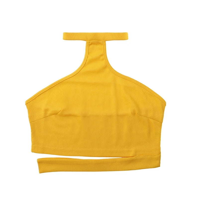 Sexy Women Hollow Out Crop Tank Tops Casual Outfits Tops New Arrival Fashion O Neck Sleeveless For Women Ladies