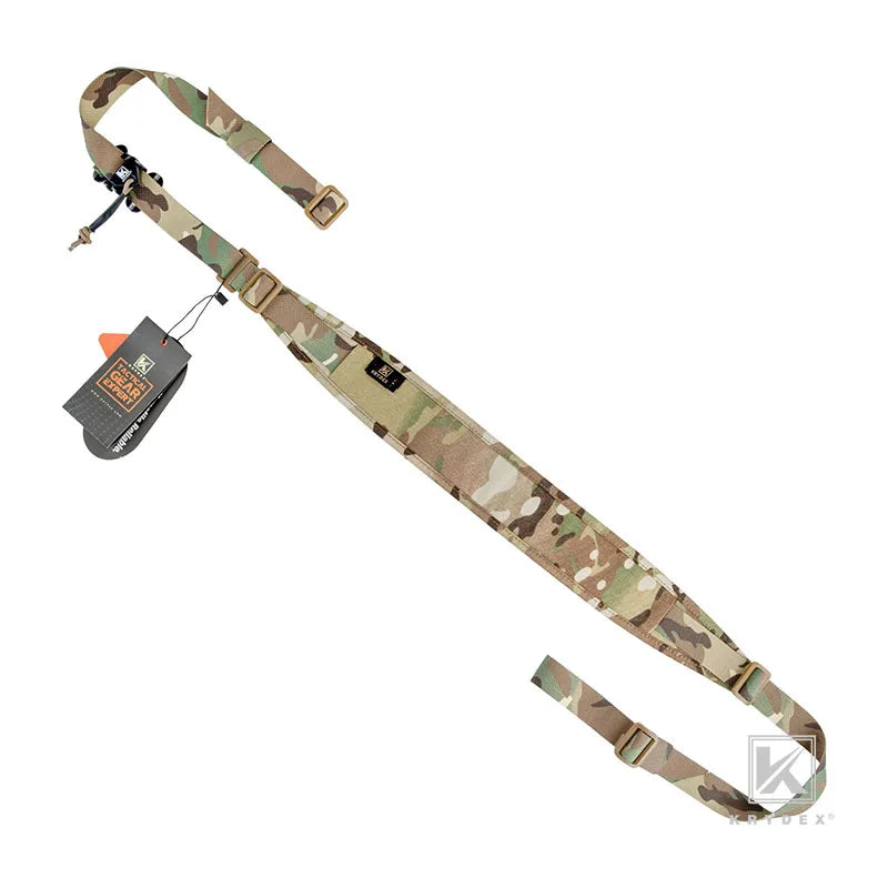 KRYDEX Tactical Sling Modular Gun Strap Slingster Removable 2 Point 1 Point 2.25" Padded Sling Shooting Hunting Accessories