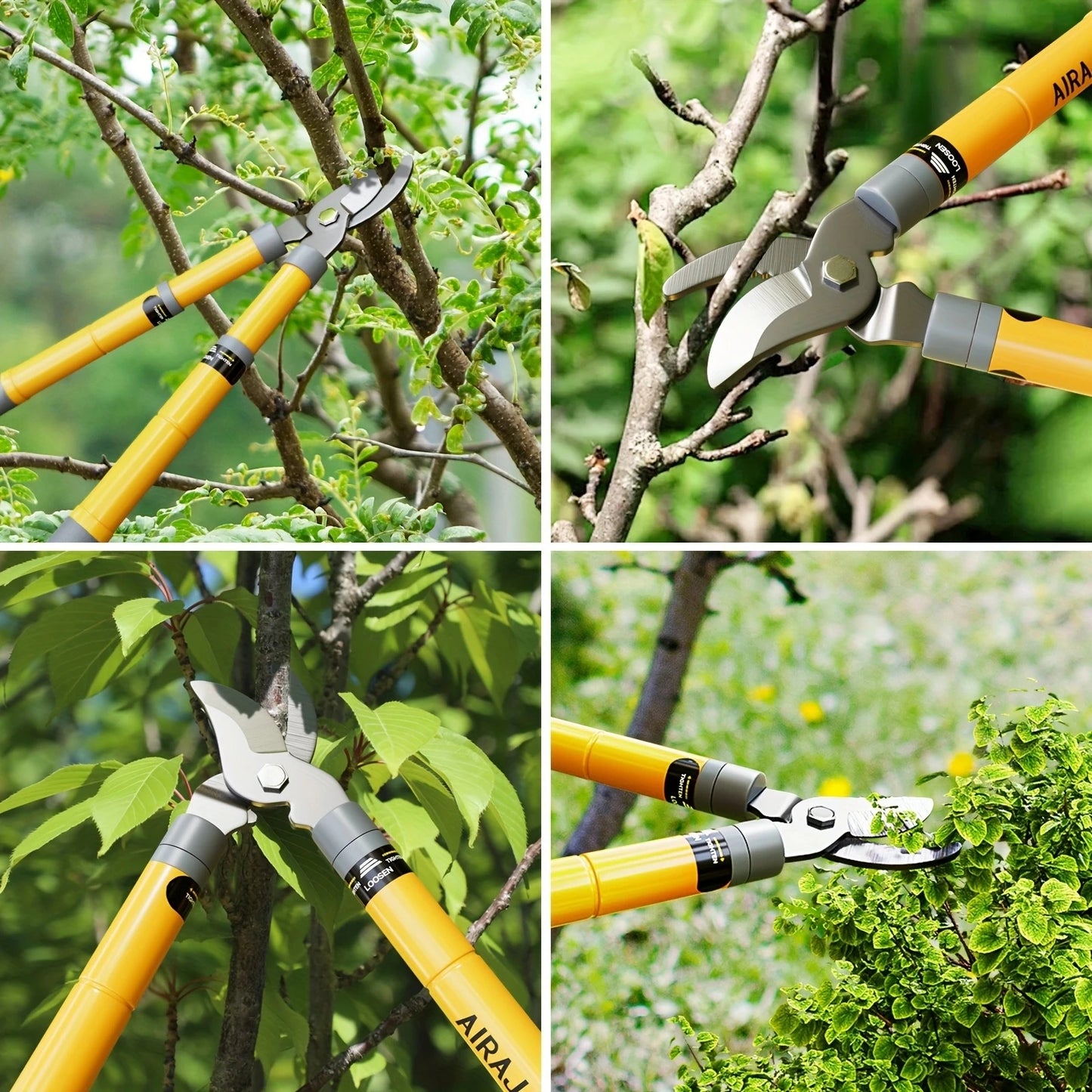 Hedge Shears, Pruning Shears with Telescopic Handles,Extendable Heavy-Duty Branch Cutters