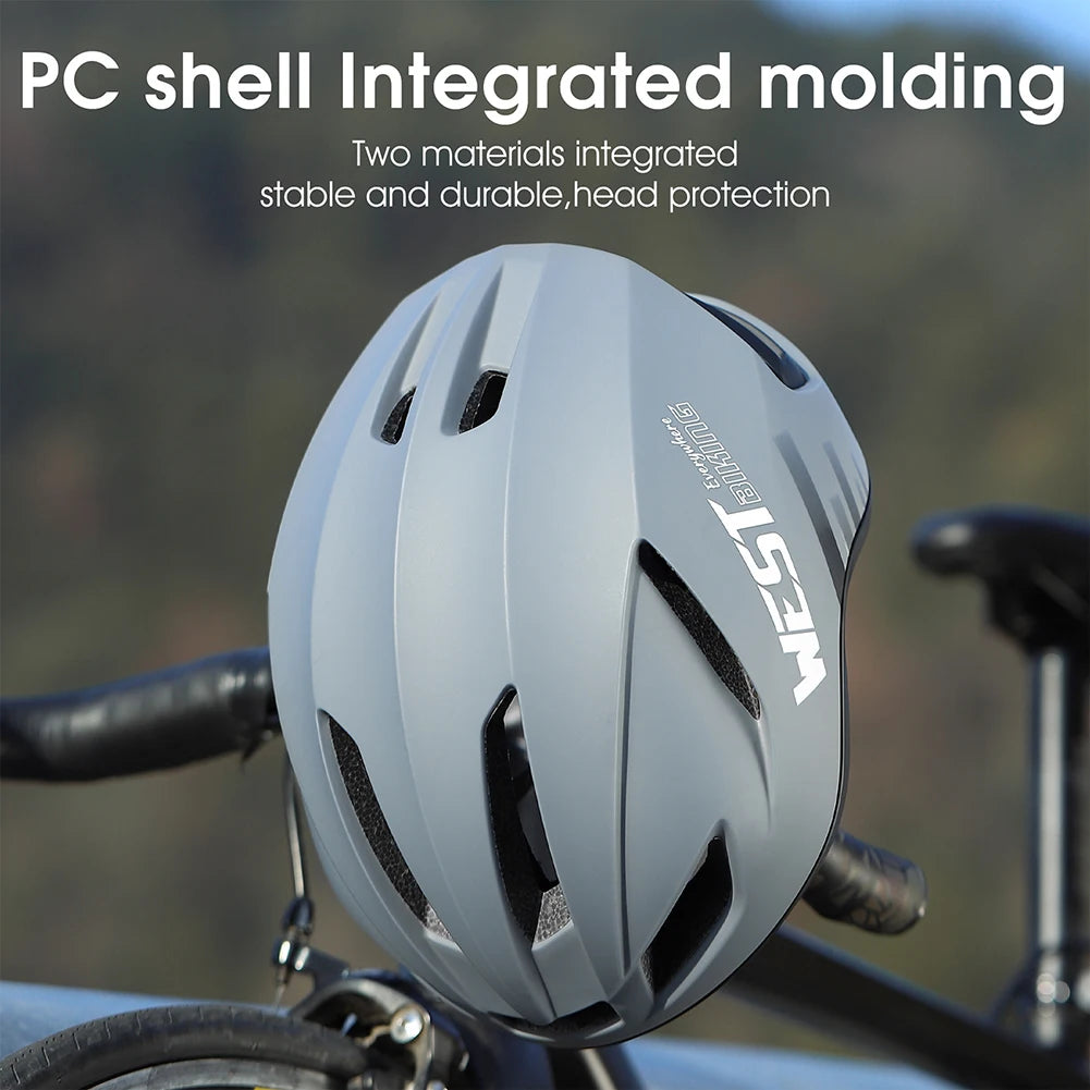 Bike Helmet Aerodynamic Safety Helmets Adjustable Integrally-Molded Bicycle Helmet Breathable 14 Vents for Cycling Accessories