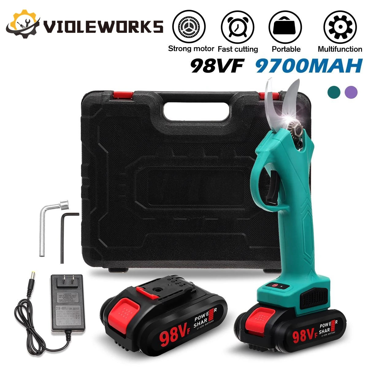 30mm Cordless Electric Pruning Shears Garden Fruit Tree
