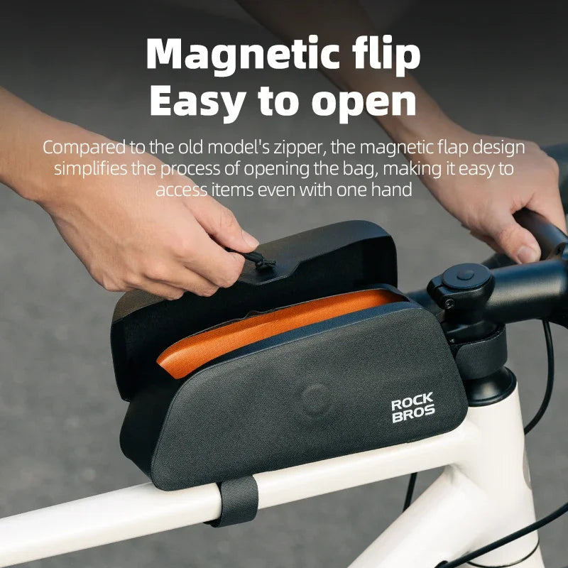 Rockbros Waterproof Bike Top Tube Bag Magnetic TPU Frame Pack Cycling Accessories