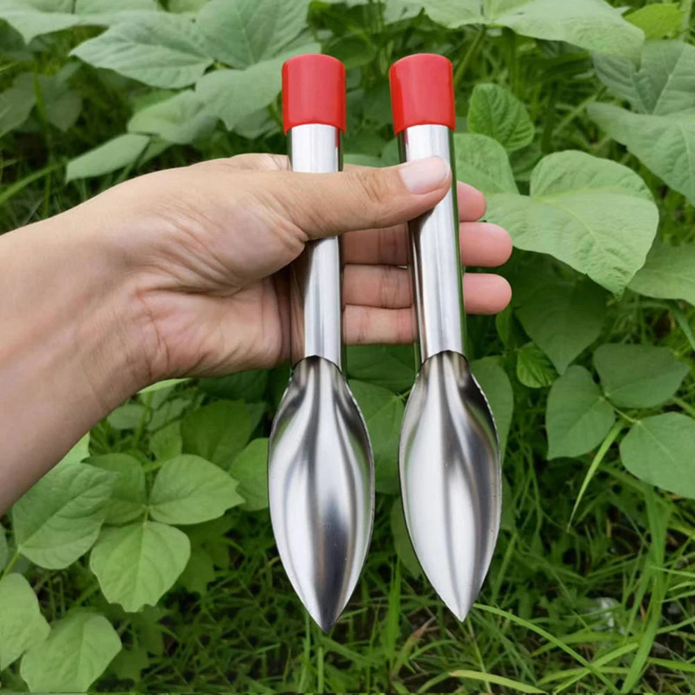 2 Pcs Gardening Tool Set Transplanting Small Shovel Stainless Steel Spade Shovel Rake