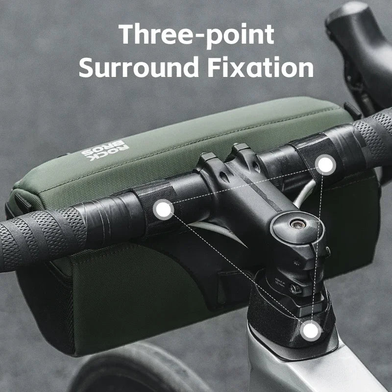 ROCKBROS Bike Bag Bicycle Front Tube Bag 2.2L Capacity Handlebar Bag Waterproof Multifunction Portable Shoulder Bag Tube Bag