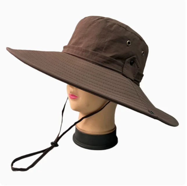 New Sun Protection Fishing Hat Summer Breathable Mesh Camping Hiking Cap Anti UV Sun Hat Mountaineering Men's Panama Hat