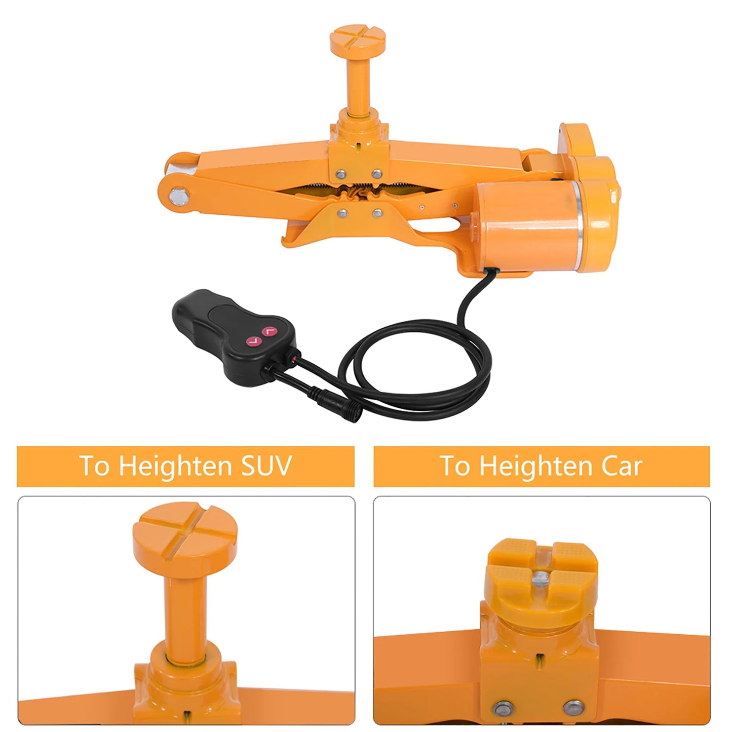 12V Automotive Car 2 Ton Automatic Electric Lifting Jack Garage and Emergency Equipment Auto Electric Jack Car Electric Jack