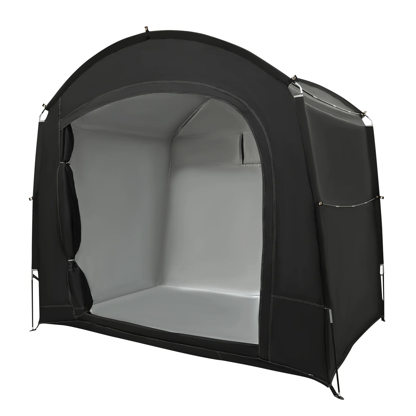 Weather-Resistant Portable Storage Shed, UV & Rain Protection, 3-4 Bike Capacity, Ventilated for Easy Setup