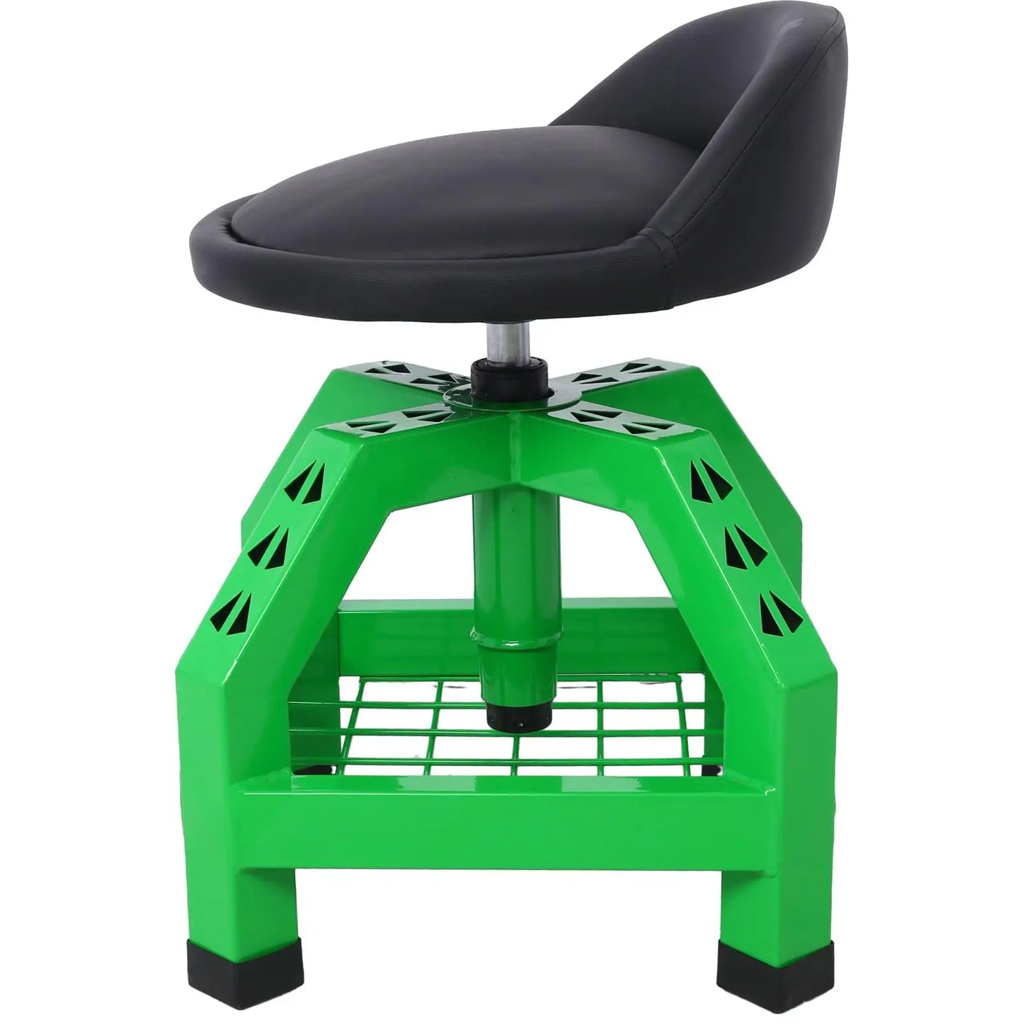 Heavy-Duty 360° Swivel Mechanic Stool with Casters - Rolling Seat for Garage & Shop, Green