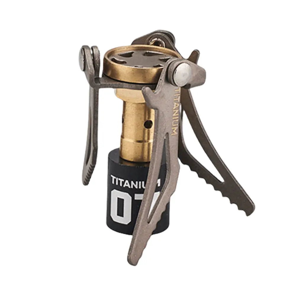 2700W Ultralight Camping Stove Titanium Outdoor Gas Stove Stainless Steel Portable Gas Burner for Outdoor Hiking Picnic
