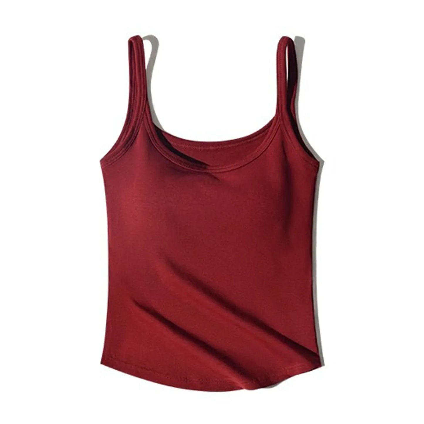 DéBardeur Femme Traf Women'S Solid Color Vest Without Wires Padded Round Neck Bottoming Tops For Woman Top Mujer Elegante