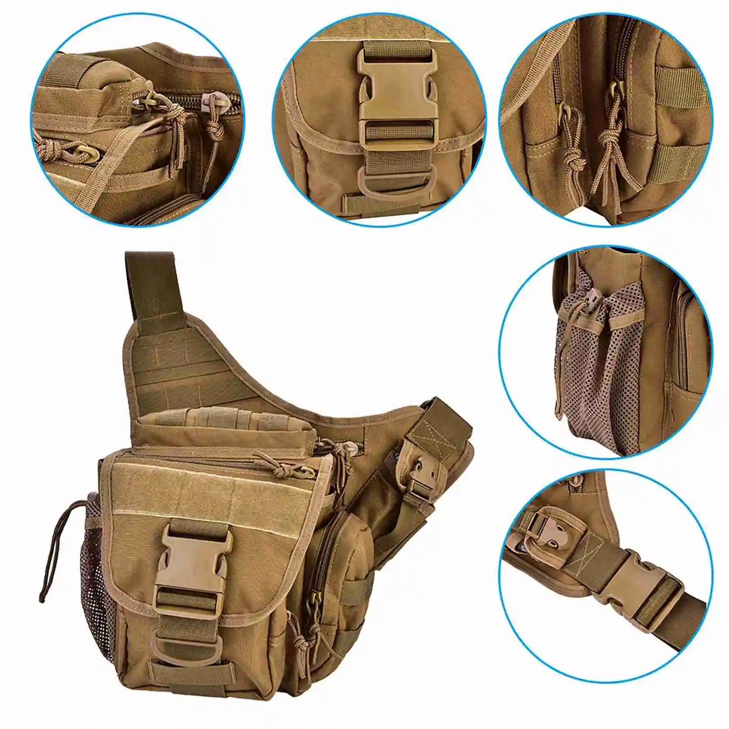 2025 New Men Military Chest Shoulder Bag Pack for Travel Hiking Outdoor Equipment Chest Bag Chest Pack Military Chest Bag