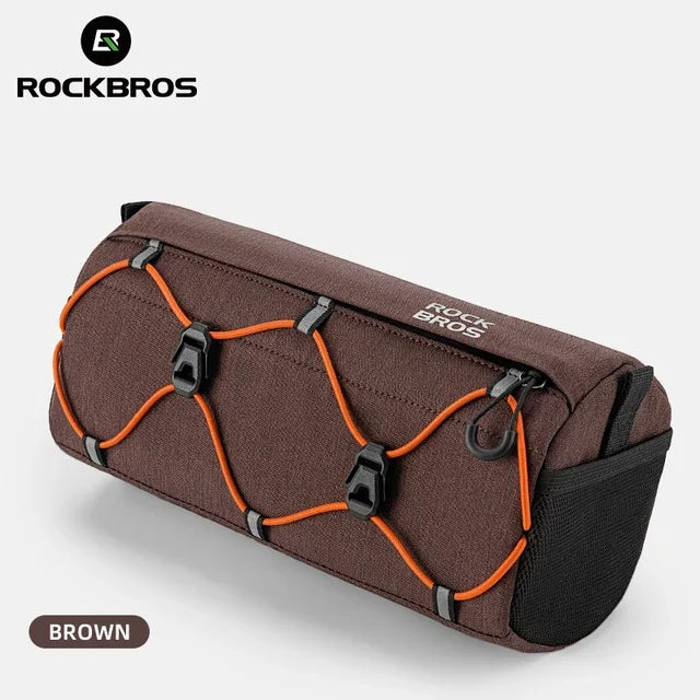 ROCKBROS Bike Bag Bicycle Front Tube Bag 2.2L Capacity Handlebar Bag Waterproof Multifunction Portable Shoulder Bag Tube Bag