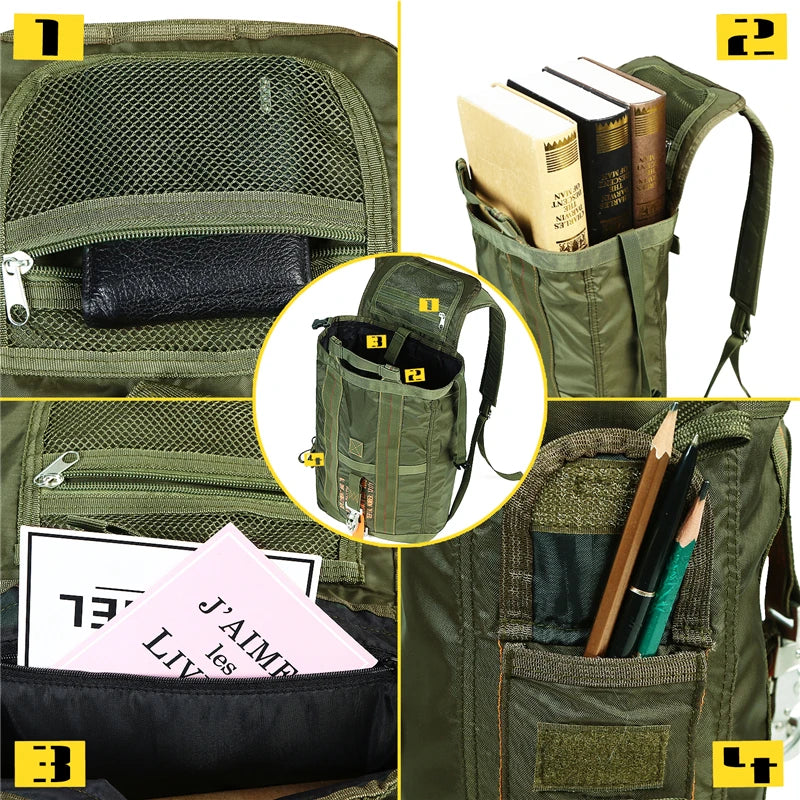 Durable All-purpose Backpack Lightweight Carryall Parachute Bag For Outdoor Hunting Trips Hiking School Carry Adventures