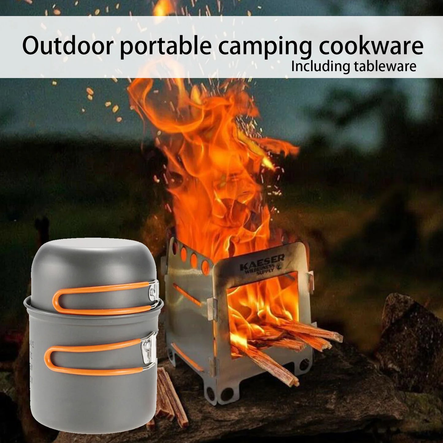 Outdoor Tableware Camp Cooking Set Portable Cook Gear Aluminum Alloy Cookware Sets etc kit for Camping Lovers