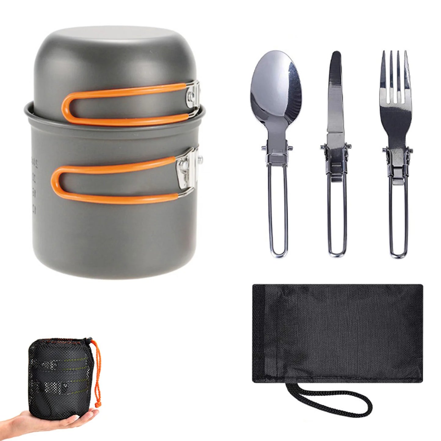 Outdoor Tableware Camp Cooking Set Portable Cook Gear Aluminum Alloy Cookware Sets etc kit for Camping Lovers