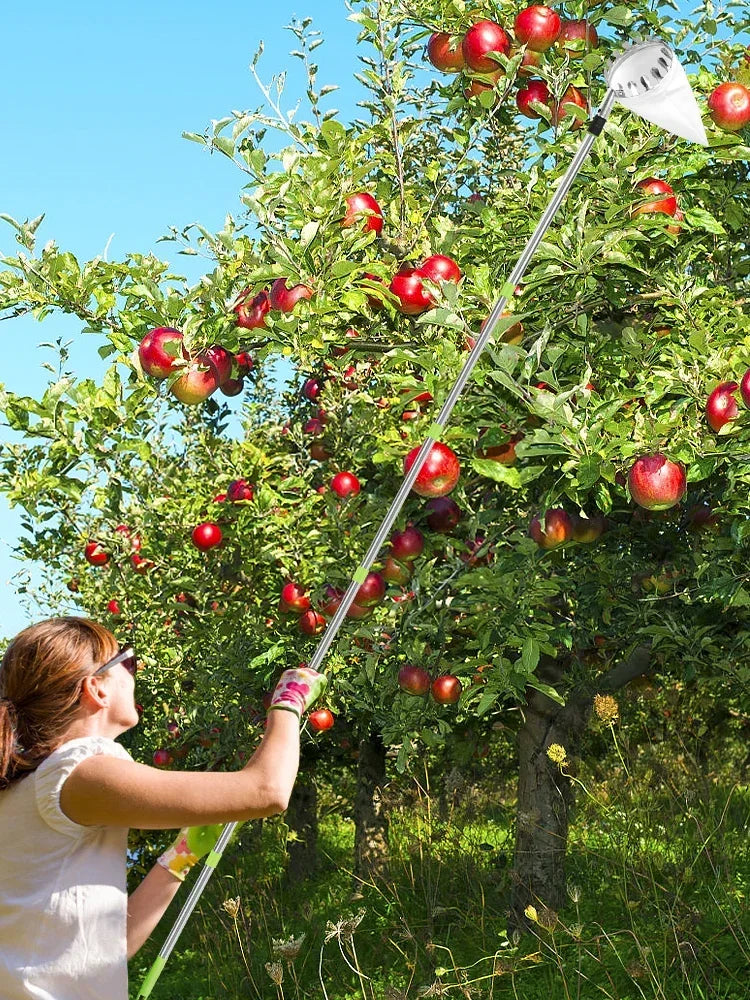 New Fruit Picker Fruit Picking Tool with Storage Bag Stainless Steel Orange Picker Tool