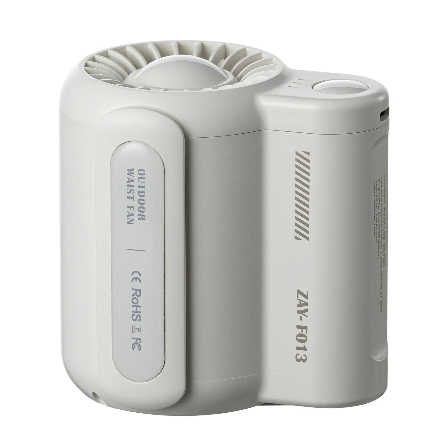 Portable Electric Fan Outdoor Camping Fan Rechargeable 3 Speeds Leafless Fan Waist-mounted Handheld Mini Electric Fan