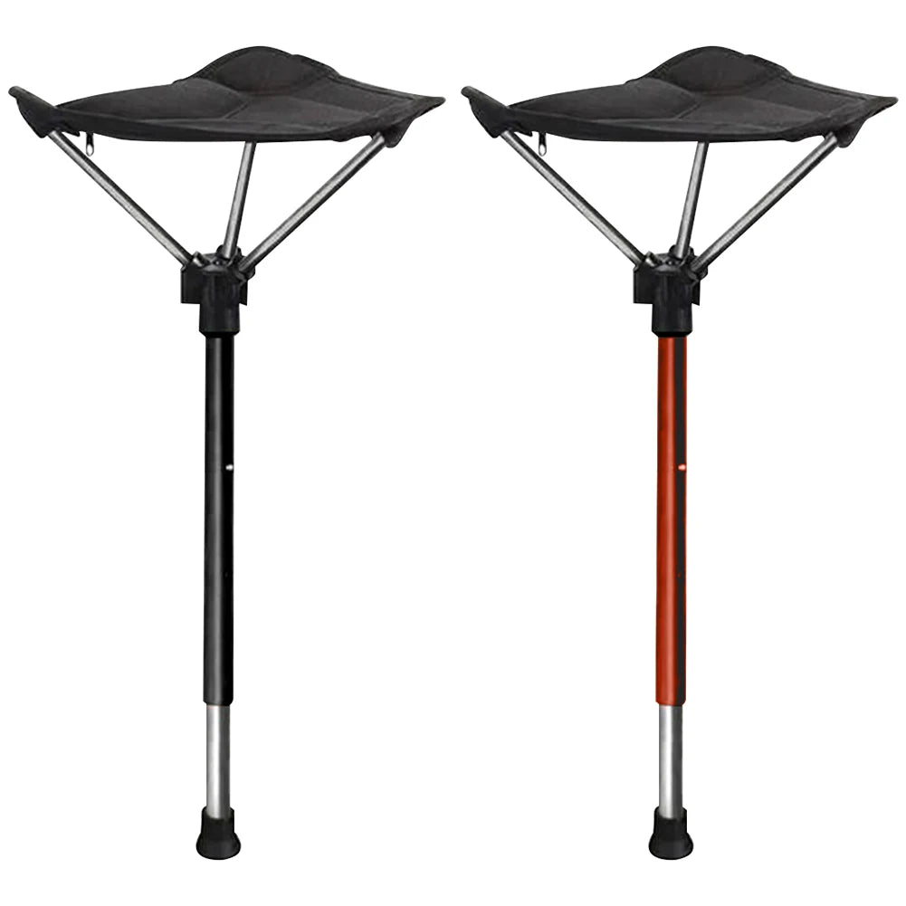 Camping Stool One Leg Folding Chair Adjustable Collapsible Chair Folding Stool for Outdoor Hiking Picnic Travel