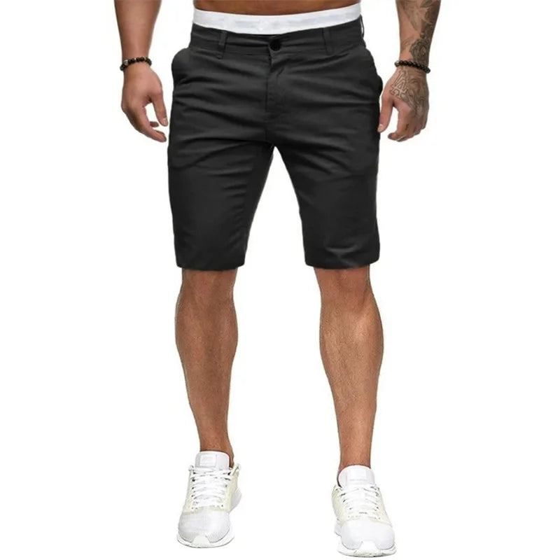 Men s  Fit Cargo Shorts with Pockets Knee Length Casual Solid Color Joggers for Summer Beach Streetwear Fashion