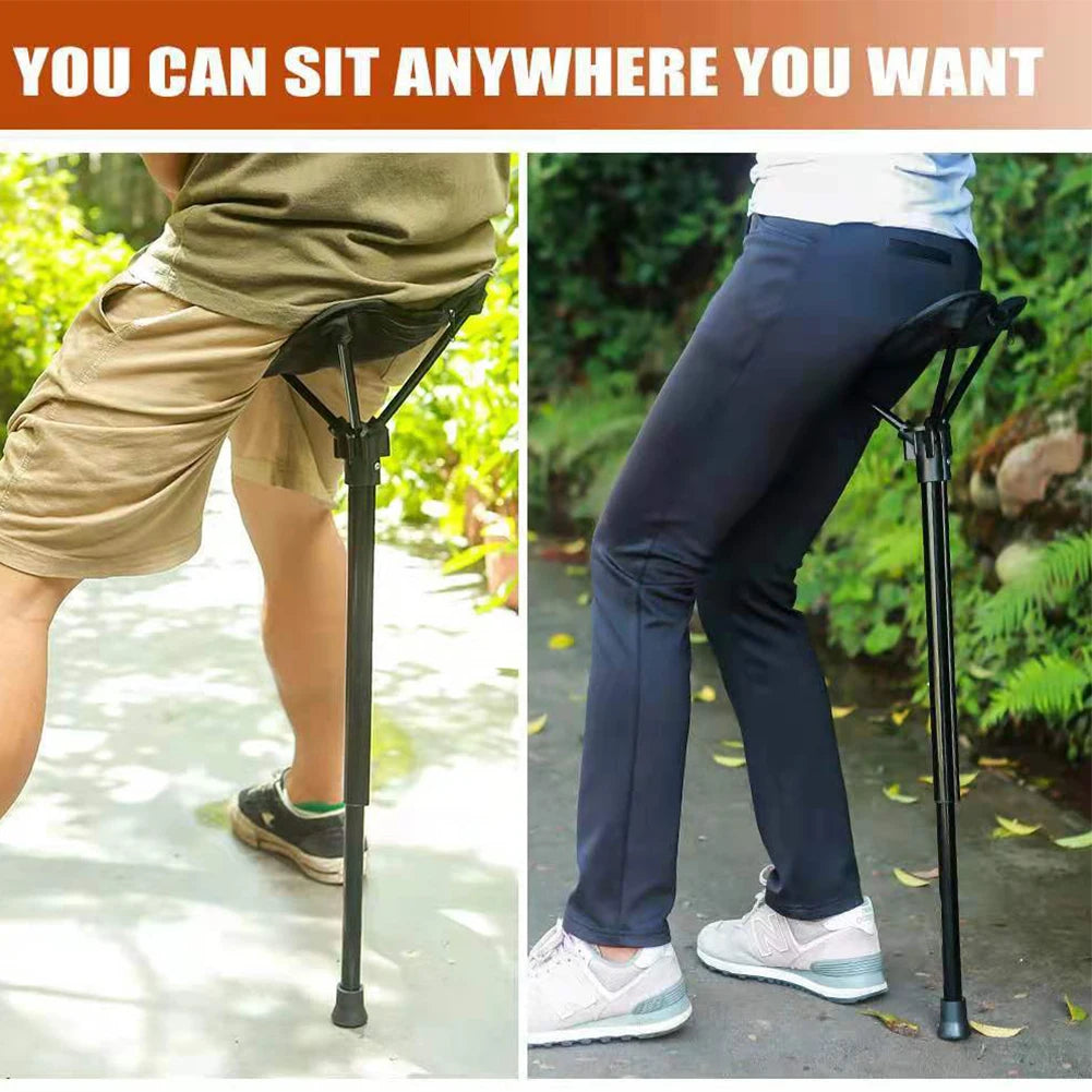 Camping Stool One Leg Folding Chair Adjustable Collapsible Chair Folding Stool for Outdoor Hiking Picnic Travel