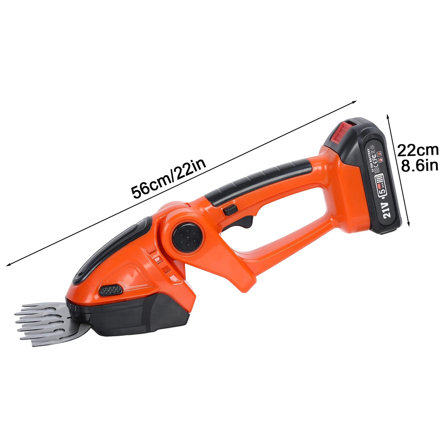 2 in 1 Mini Hedge Trimmer & Grass Shears, Handheld Electric Grass Trimmer