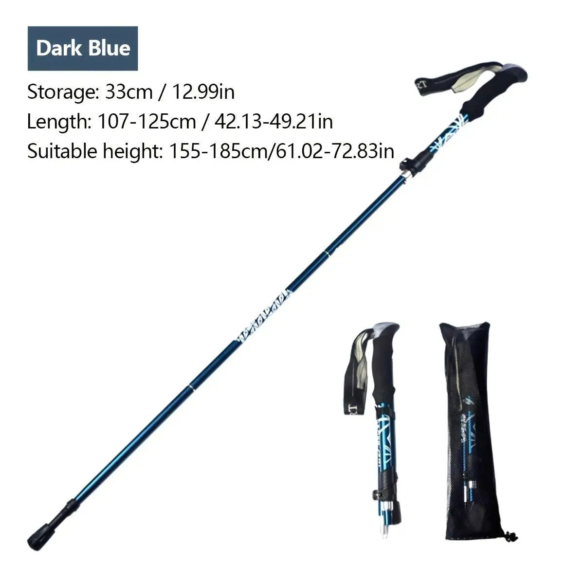 Collapsible Lightweight Trekking Poles for hiking - for men & for women Walking Sticks
