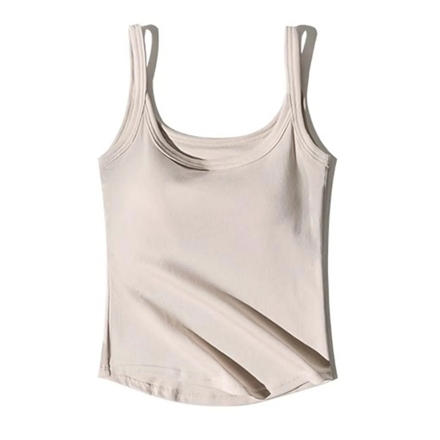 DéBardeur Femme Traf Women'S Solid Color Vest Without Wires Padded Round Neck Bottoming Tops For Woman Top Mujer Elegante