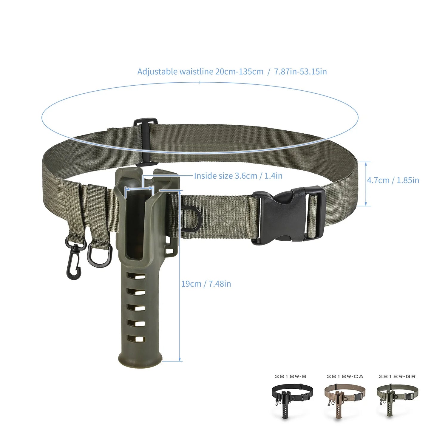 Rod Holder Belt Fly Fishing Rod Support Adjustable Fishing Belt Free Your Hands Portable Boat Bracket Sea Fishing Accessories
