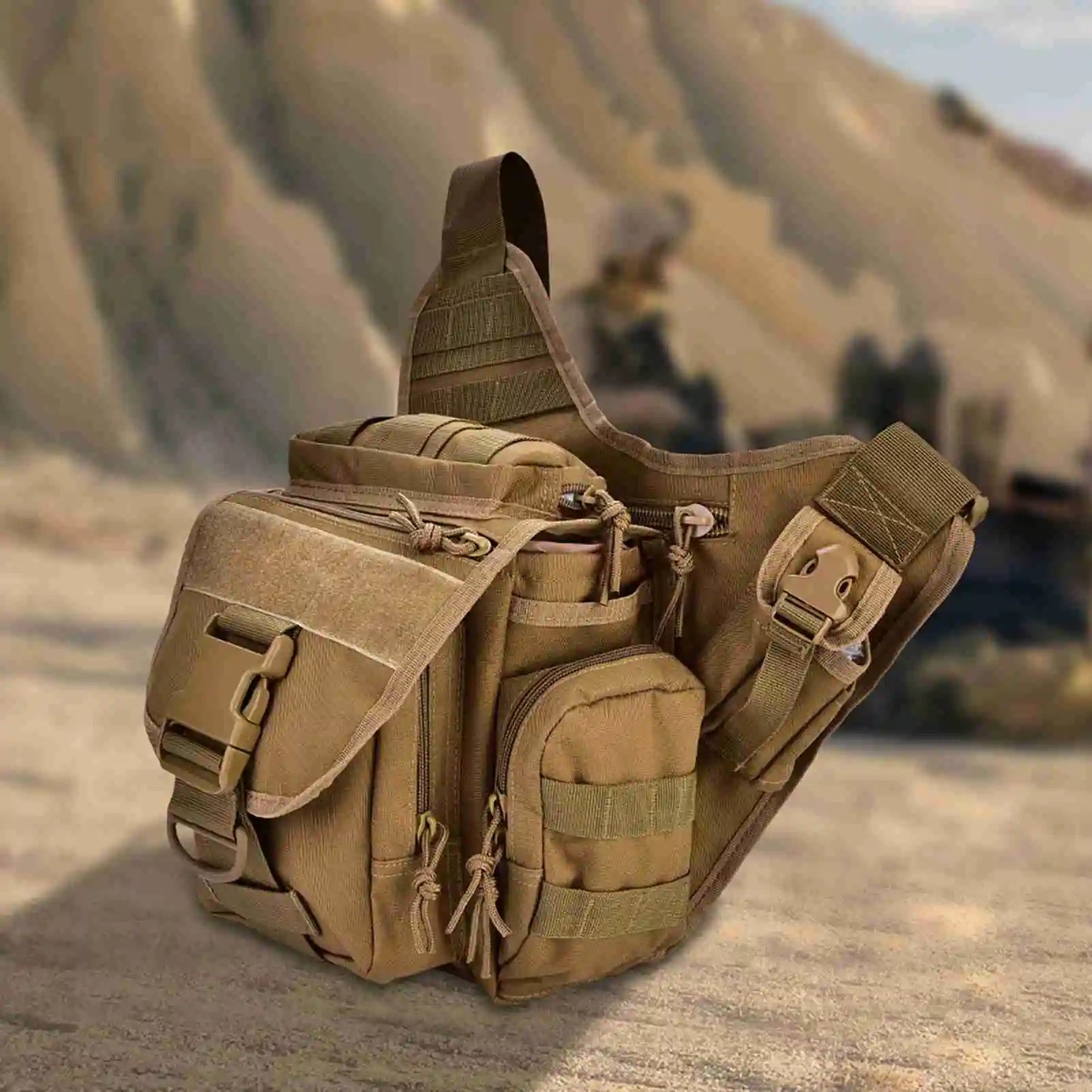 2025 New Men Military Chest Shoulder Bag Pack for Travel Hiking Outdoor Equipment Chest Bag Chest Pack Military Chest Bag