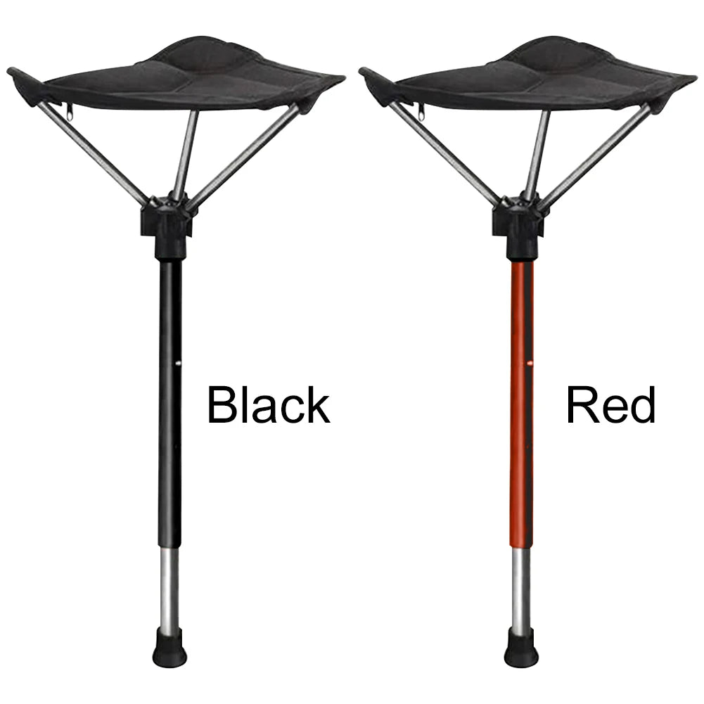 Camping Stool One Leg Folding Chair Adjustable Collapsible Chair Folding Stool for Outdoor Hiking Picnic Travel