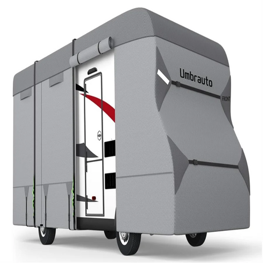 Class C RV Cover Upgraded 7 Layers Anti-UV Top Panel Motorhome Cover Windproof